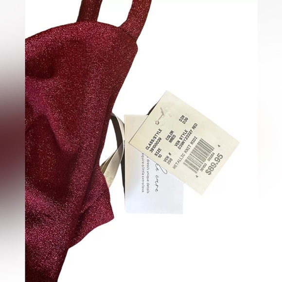 Ladies BNWT Sz 10 Full Length Burgundy Red Bridesmaids Sparkle Formal Gown - Picture 2 of 4